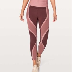 Lululemon Wild Twist 7/8 Tight 25" Redwood Auburn Quicksand